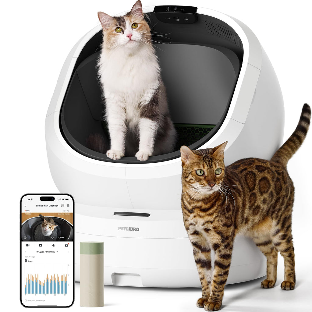 Smart Self-Cleaning Litter Box & RFID Cat Feeder Bundle