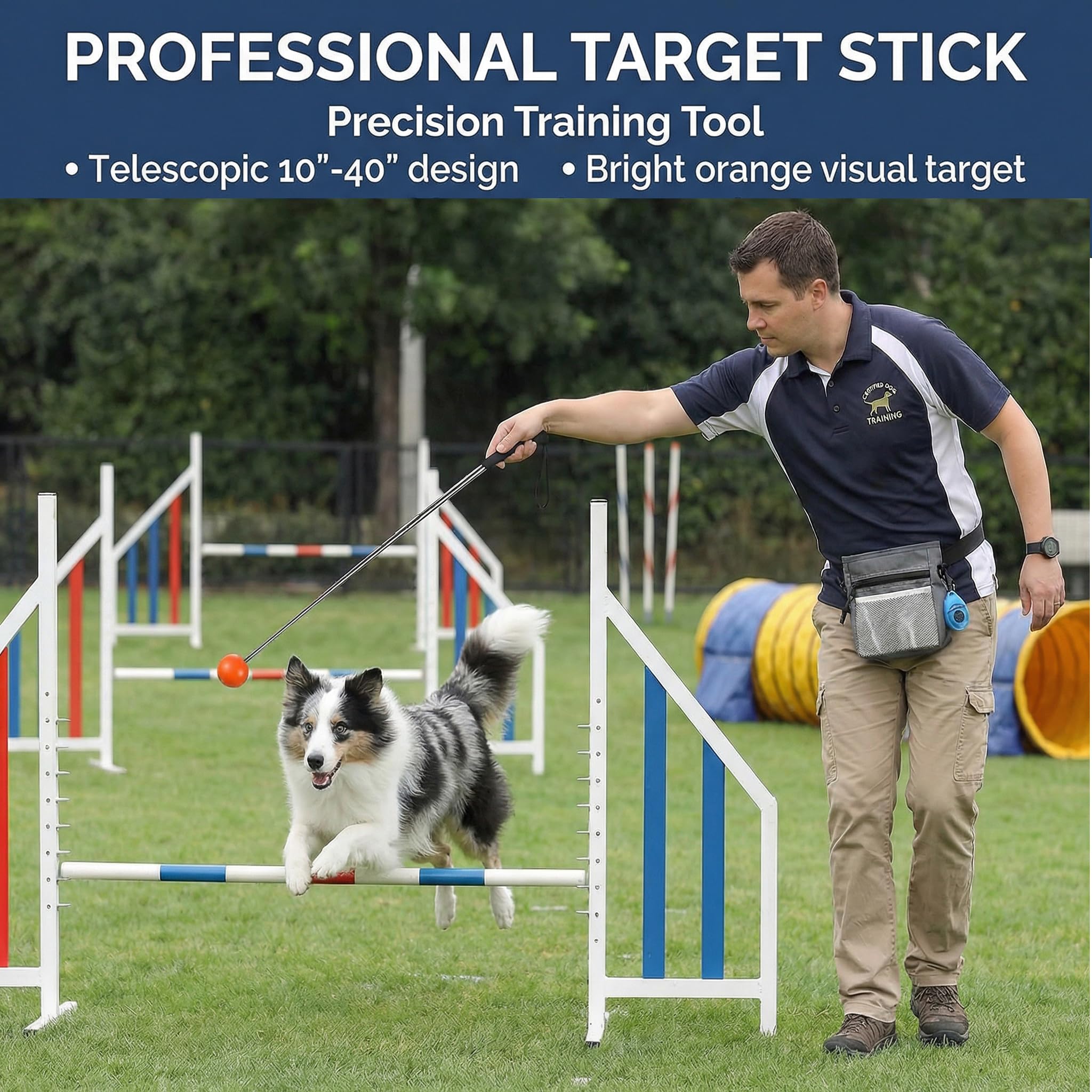 Pet Training Kit with Clicker, Target Stick & Treat Pouch